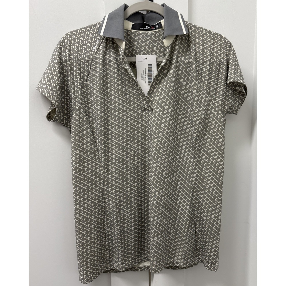 RLX Ralph Lauren NWT  Womens MEDIUM  Airflow Scallop Golf Polo Deco